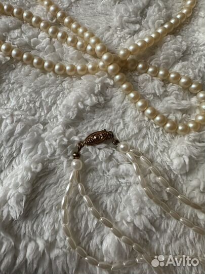 Бусы жемчужины винтаж