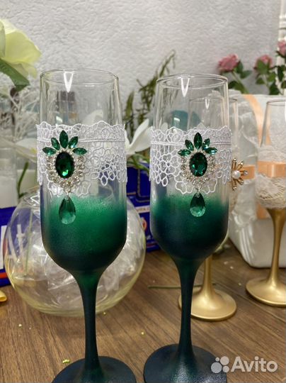 Бокалы для молодоженов на свадьбу