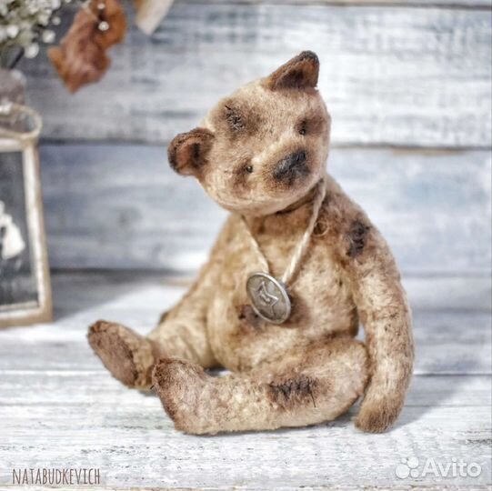 Мишка тедди винтаж ручная работа авторская игрушка