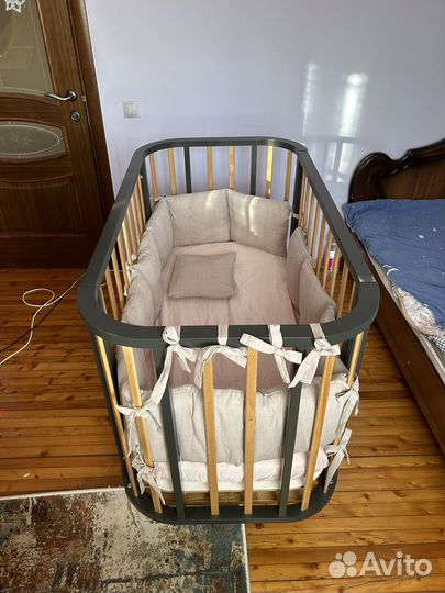 Детская кроватка Rant с маятником и комодом