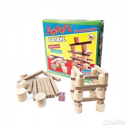 Игра Джангa баланс (рельсы-колеса)