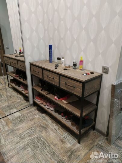 Обувница в прихожую в стиле лофт