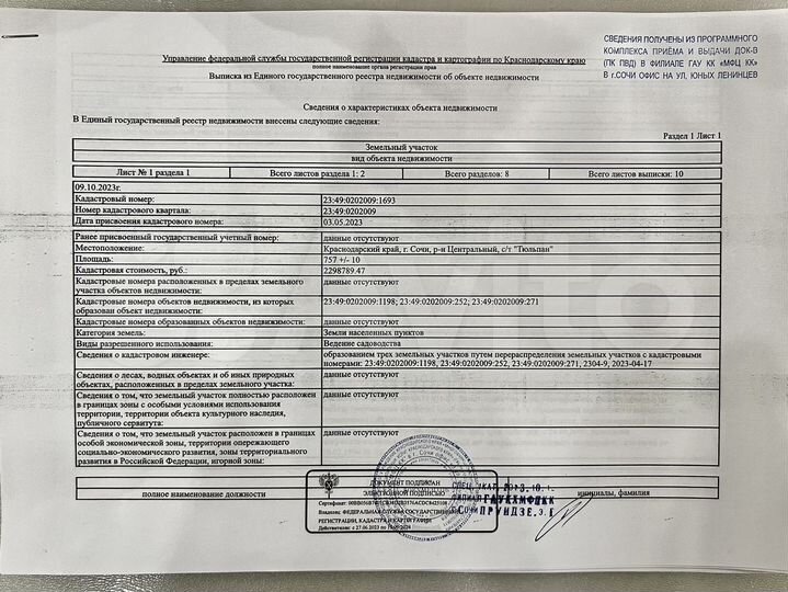 Участок 7,6 сот. (СНТ, ДНП)