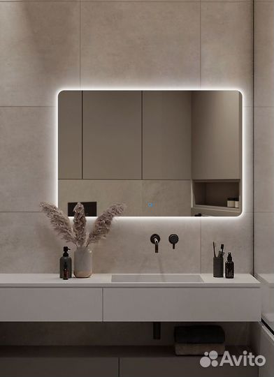 Парящее зеркало с LED подсветкой