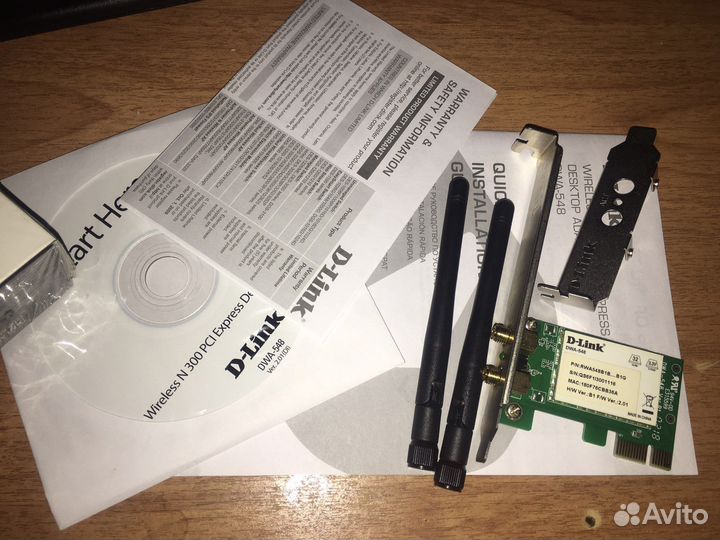 Wifi адаптер сетевая карта pci-e d-link dwa 548