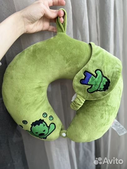 Подушка для шеи и маска для сна Халк Marvel Miniso