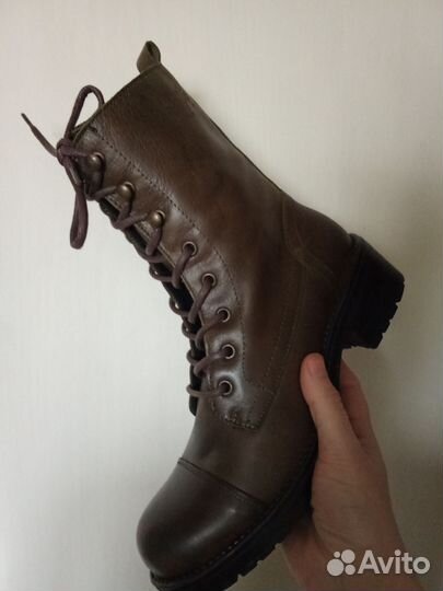 Берцы женские хаки 37 р. Кожа