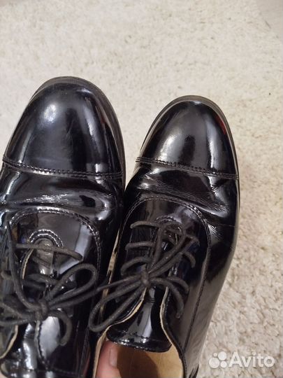 Полуботинки лаковые р.38 натур.кожа