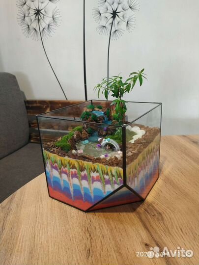 Флорариум, композиция с миртом