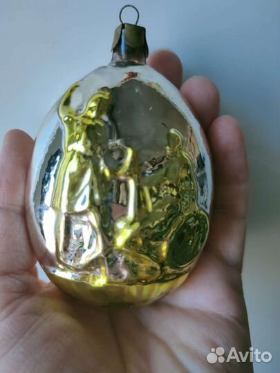 Елочные игрушки СССР Медальон Минин и Пожарский