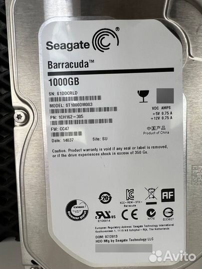 Жесткий диск Seagate Barracuda 1 TB + скупка