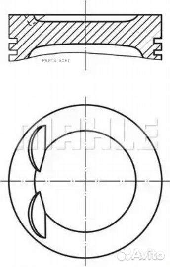 Mahle 028PI00119000 Поршень в комплекте