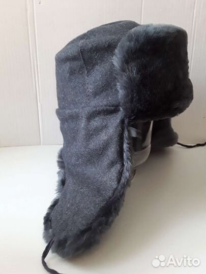Шапка ушанка военная натуральный мех р.57