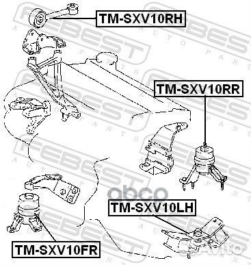 TM-SXV10RR febest подушка двигателя задняя