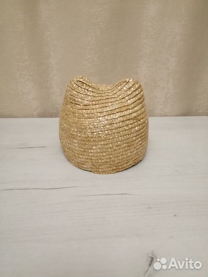 Соломенная шляпа-кепка детская на девочку50-52