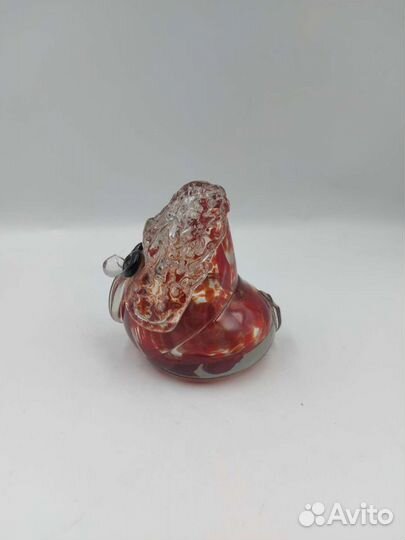 Советская статуэтка собачка цветное стекло