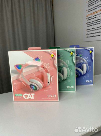 Светящиеся беспроводные наушники CAT детские