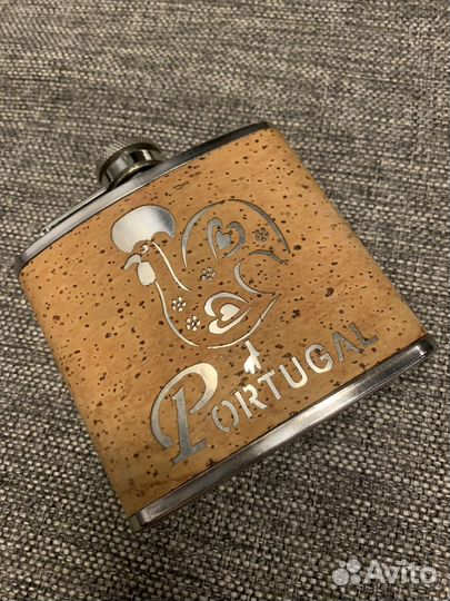 Фляжка из нержавейки 150мл. В пробке. Португалия