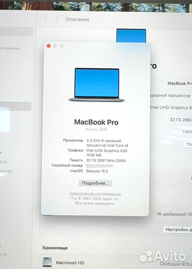 MacBook Pro 16 32/1 tb i9 Space Gray