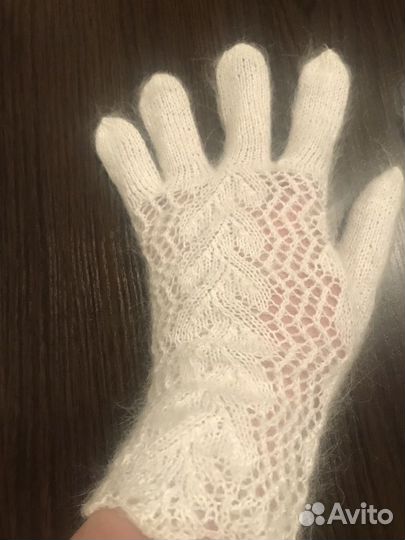 Перчатки ажурные ручной работы, новве