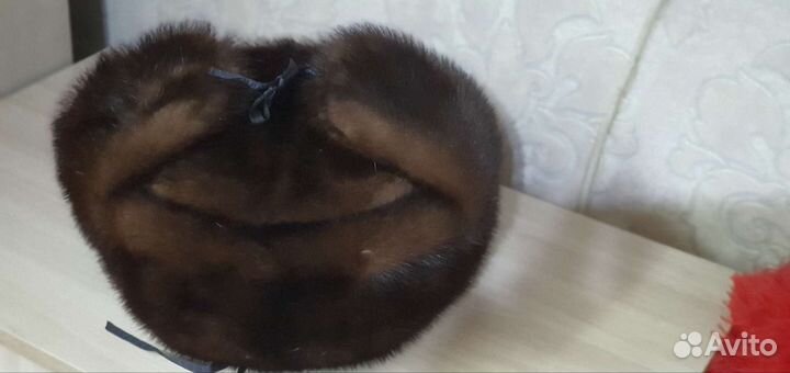 Норковая шапка мужская ушанка