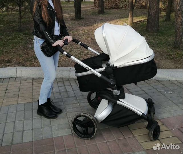 Коляска 2 в 1 эко кожа