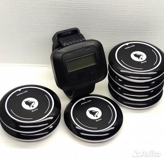 Кнопка вызова официанта в комплекте с часами