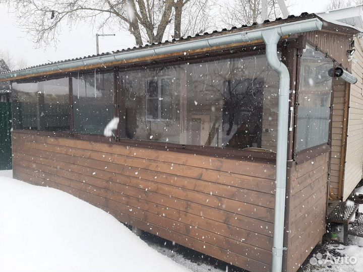 Мягкие окна безрамное остекление веранд, беседок