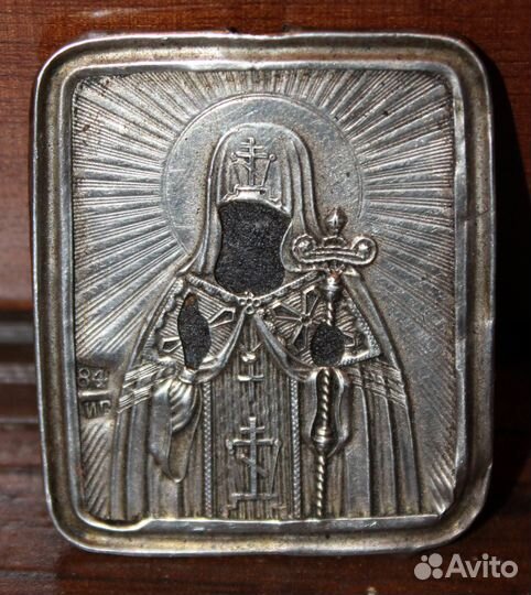 Икона Митрофан Воронежский Серебро
