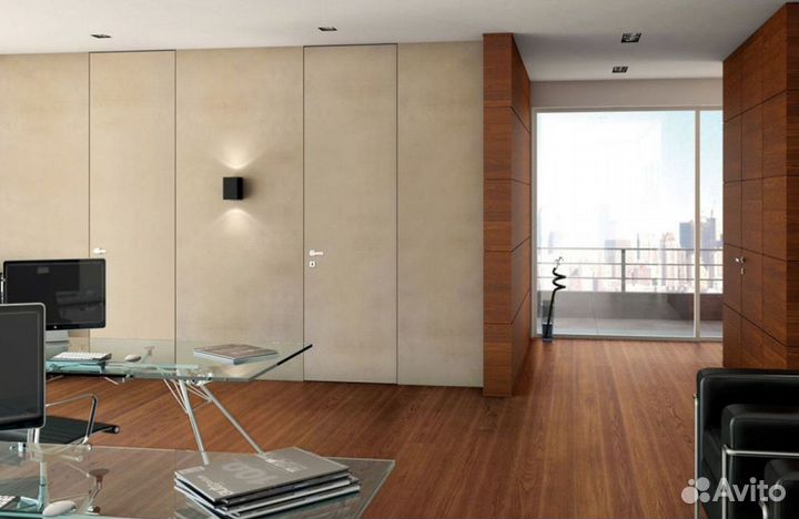 Скрытая дверь под отделку