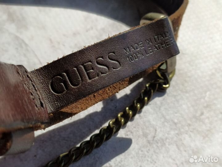 Ремень Guess кожа, made in Italy