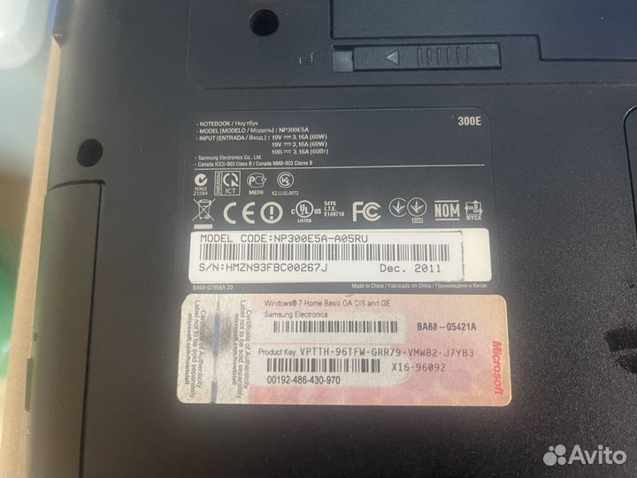 Ноутбук samsung NP 300 E5A