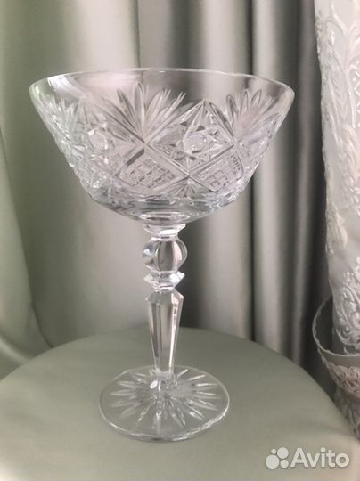 Хрустальная ваза на ножке СССР