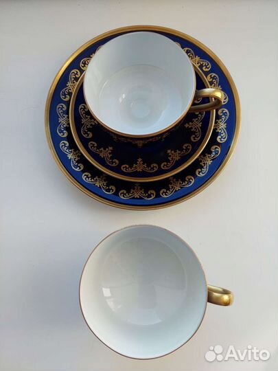 Сервиз чайный 4 предм. фарфор Валлендорф Лихте ГДР