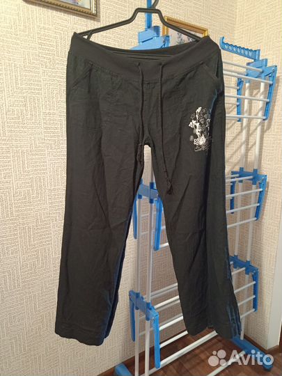 Льняные брюки женские. Размер 44-48