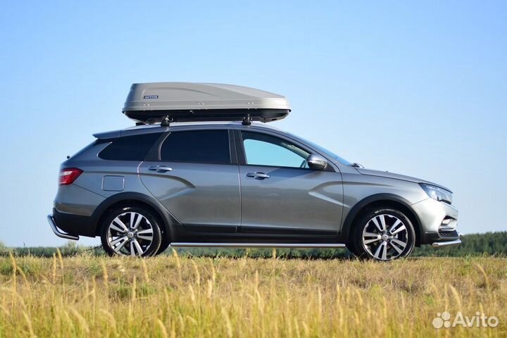 Багажный бокс на крышу active base 450 серый