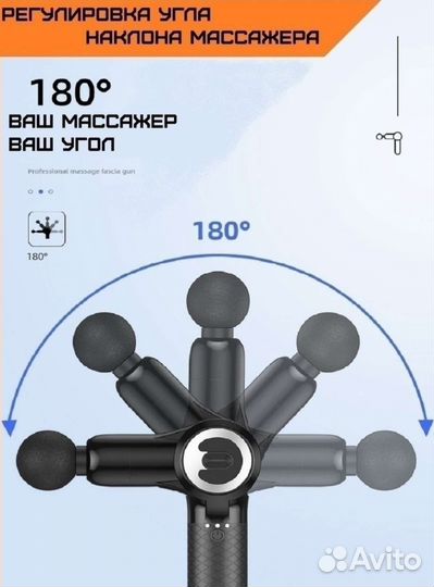 Перкуссионный массажёр пистолет новый
