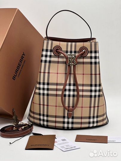 Сумка мешок Burberry Medium Check Bucket Bag