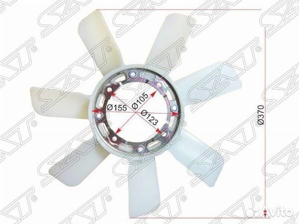 Крыльчатка вентилятора toyota 2-3B,2C#,5K,7K,1RZE