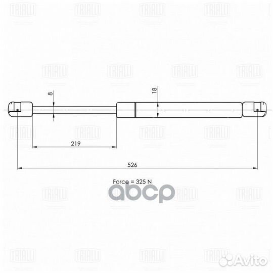 Амортизатор багажника VW polo 09- хетч. GS1836