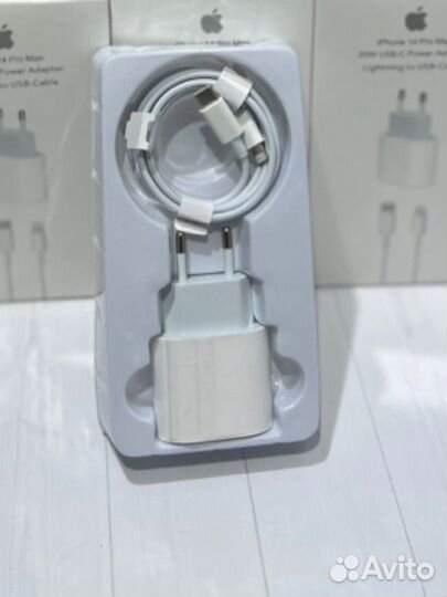 Кабель и блок type c - lighting зарядка iPhone