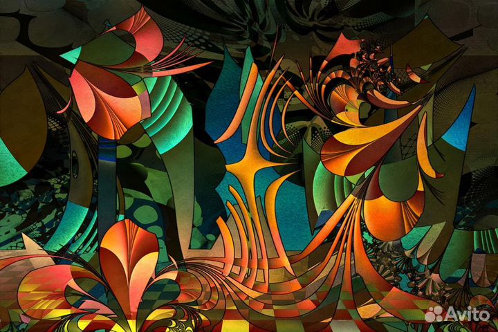 Абстракция маслом на холсте ручная работа