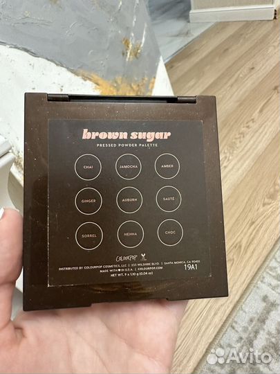 Палетка теней Colourpop Brown sugar