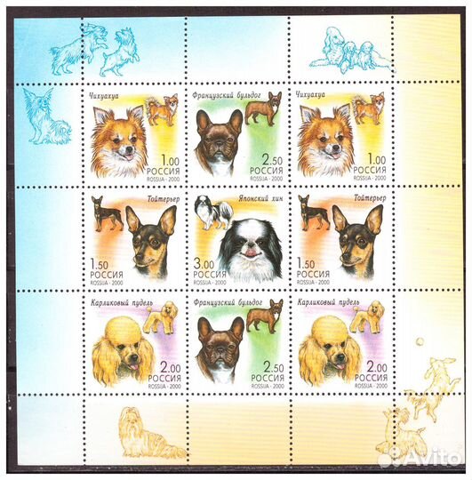 Домашние животные на почтовых марках