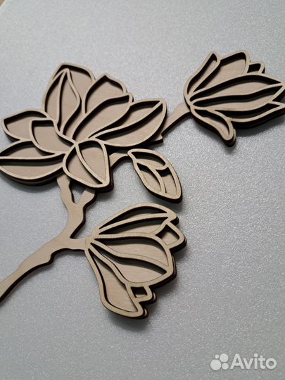 Цветы для творчества / декор / деревянные цветы