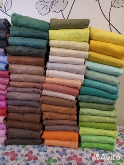 Вата льняная окрашенная для изготовления игрушек