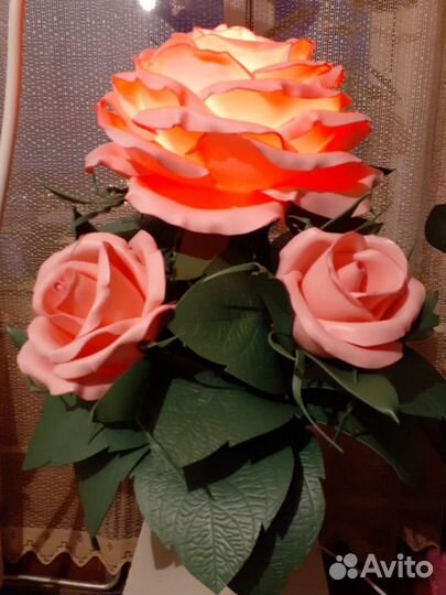 Торшер роза из изолона