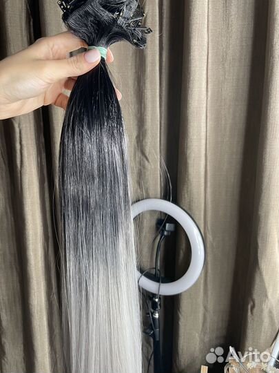 Волосы на заколках