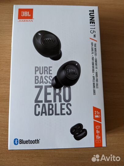 Беспроводные наушники jbl tune 115 tws черный