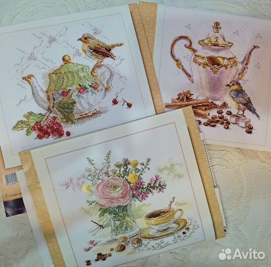 Вышивка крестом наборы остатки картины